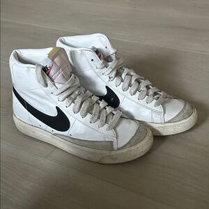 Nike Men's White and Black High-Top Sneakers